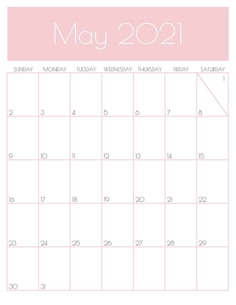 May 2021 Calendar Printable Template In Pdf Word Excel Free Download