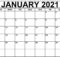 Free Printable January 2021 Blank Calendar