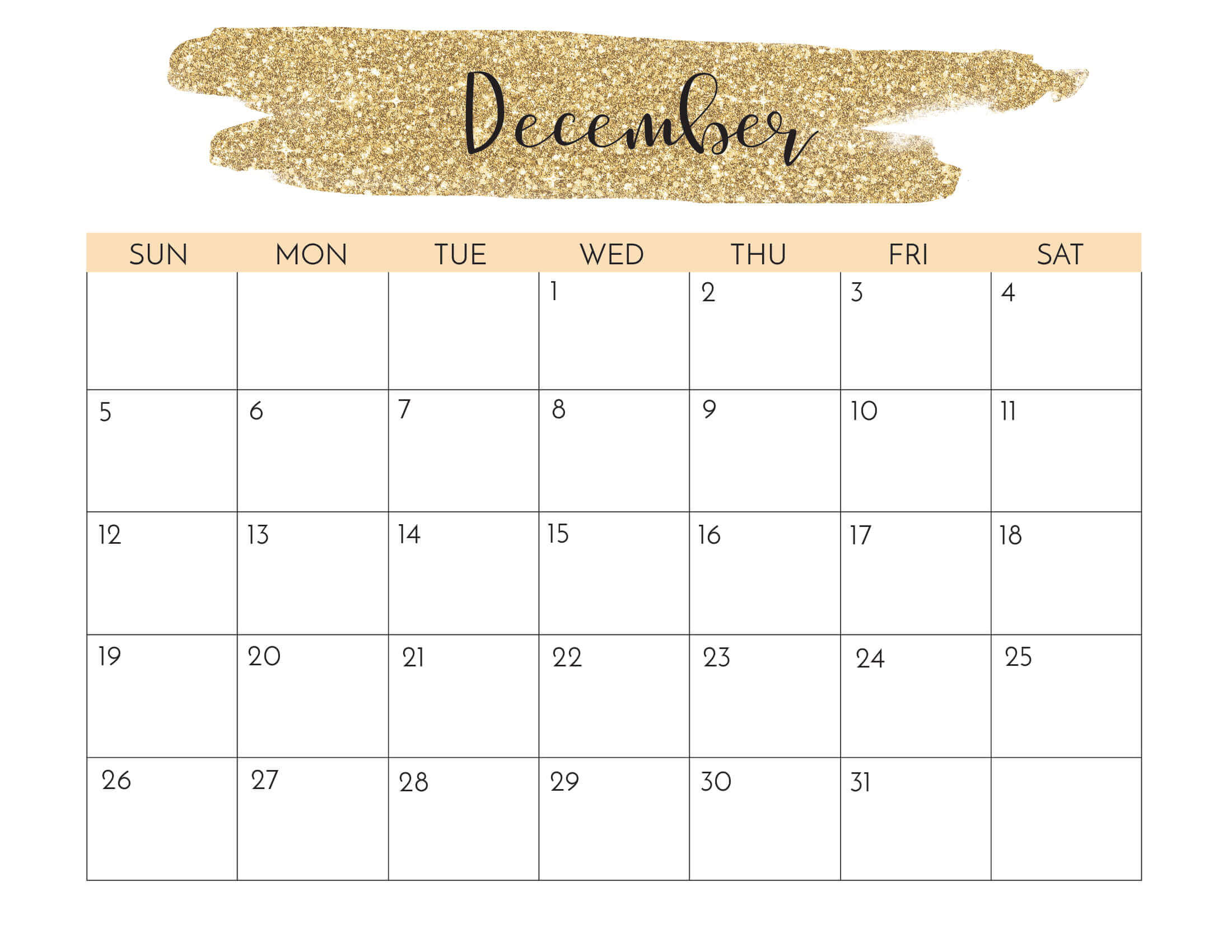 Print December 2021 Office Desk Calendar