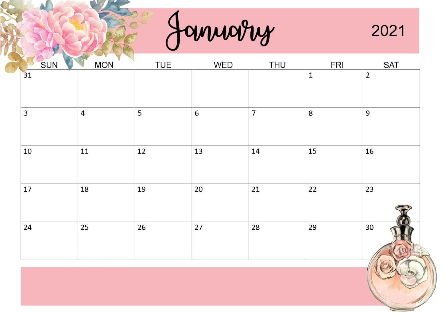 January 2021 Office Desk Calendar