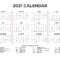 2021 Calendar Template Printable