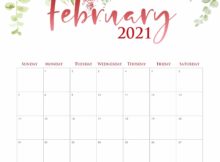 February 2021 Office Desk Calendar