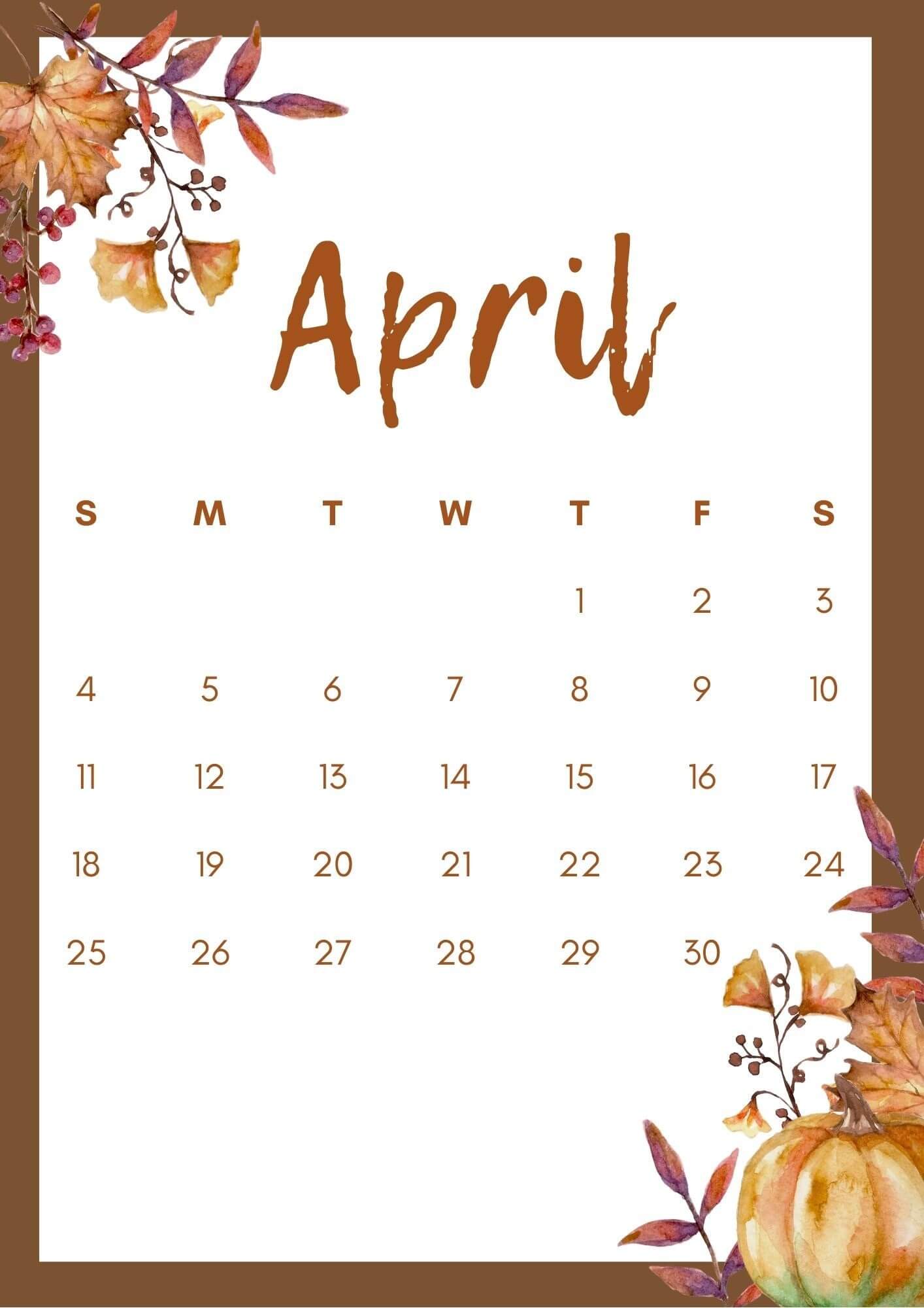 April 2021 Calendar Design