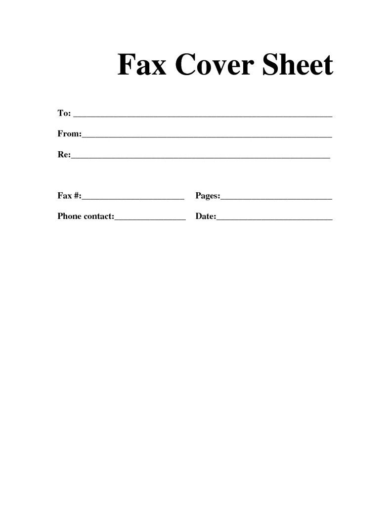 Cover Letter Template of Fax