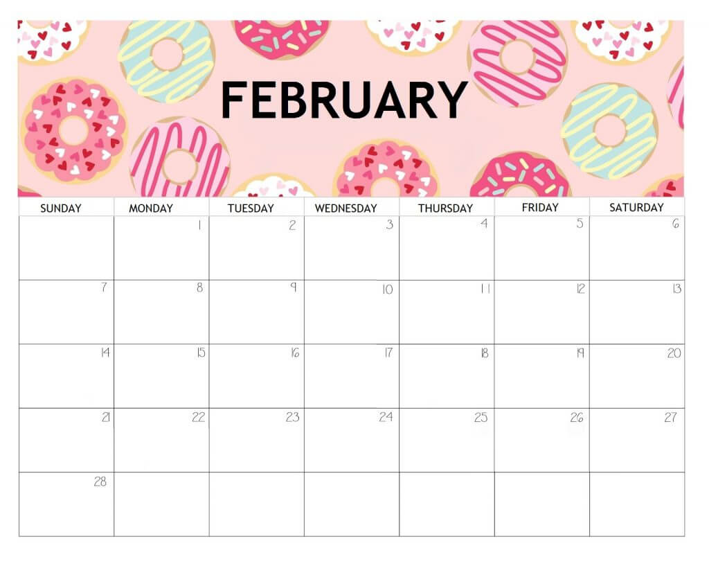 Cute Calendar February 2021 Wallpaper