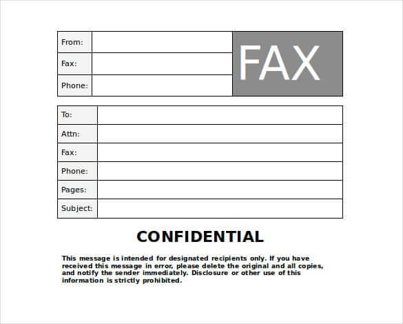Editable Paramount Confidential Fax Template