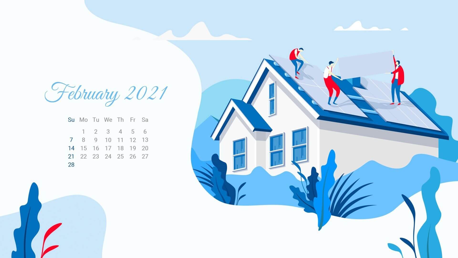 February 2021 Calendar Wallpaper For Desktop