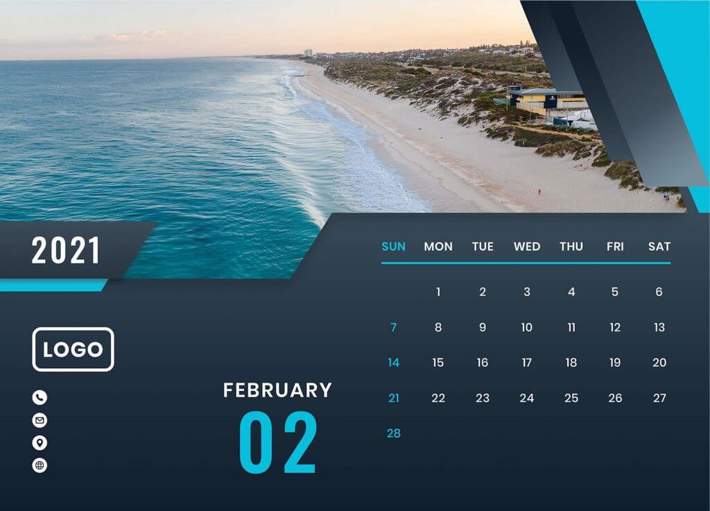 February 2021 HD Calendar Wallpaper