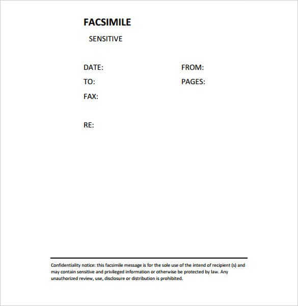 Private Fax Cover Sheet PDF Download for Free