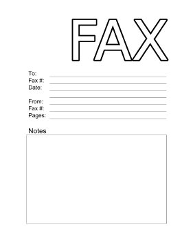 Simple Fax Cover Sheet Template