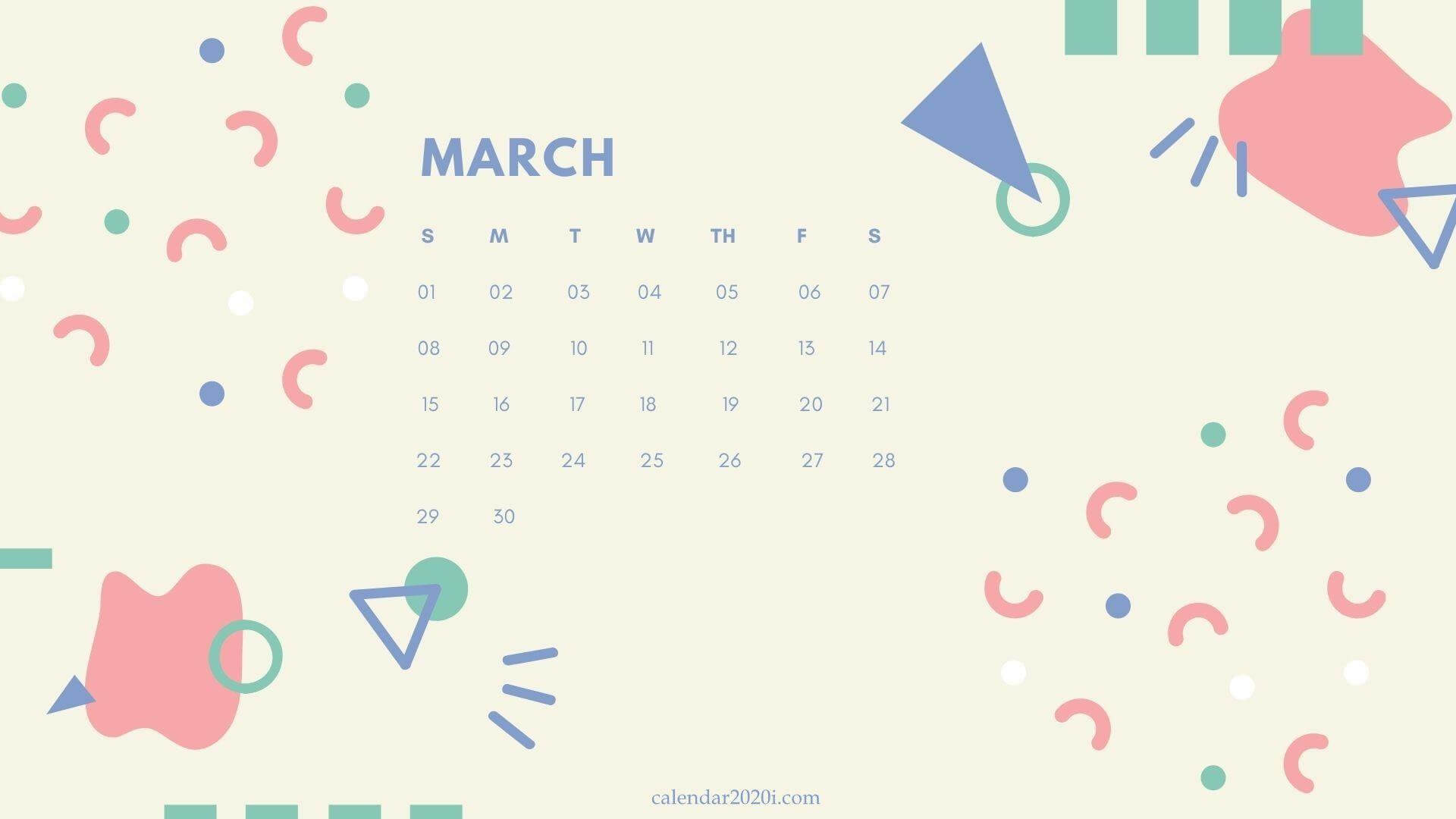 Desktop Calendar Wallpaper March 2021