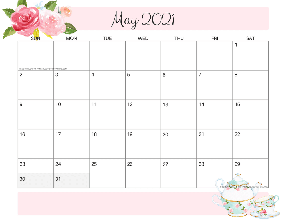 May 2021 Floral Calendar