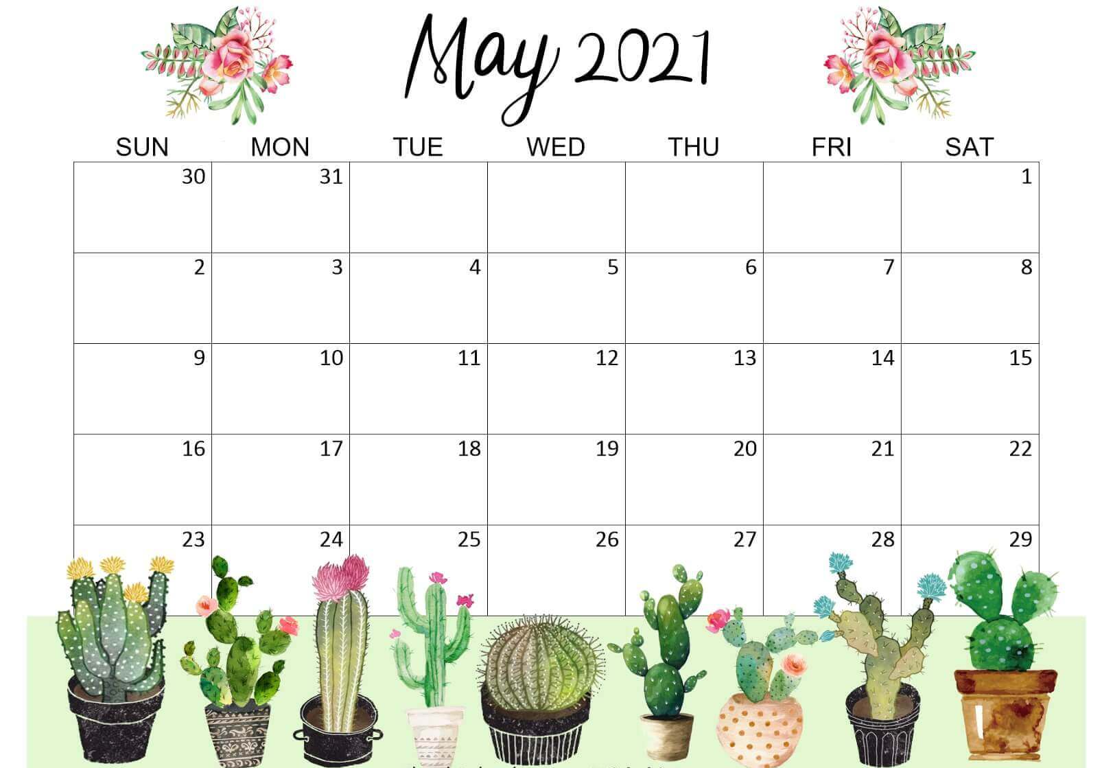 May 2021 Calendar Wallpaper