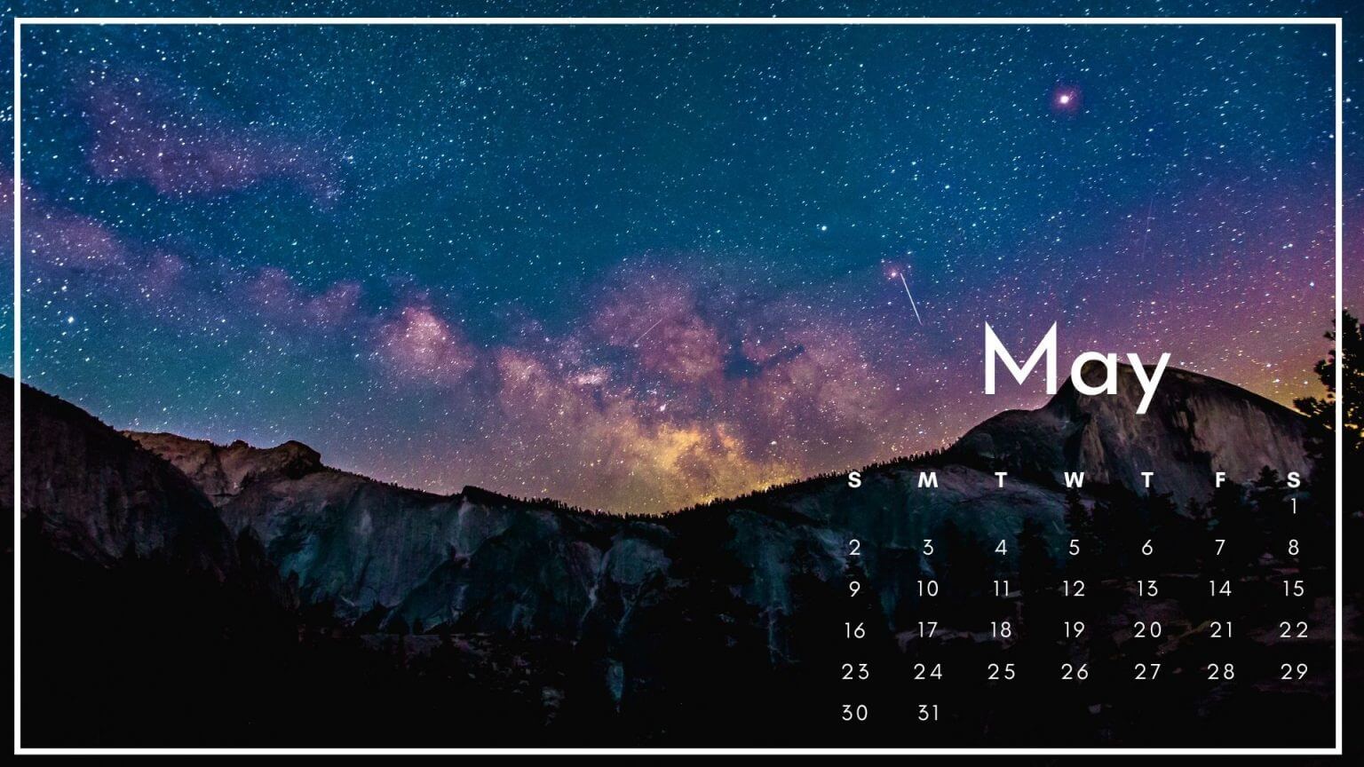 May 2021 Nature Calendar Wallpaper