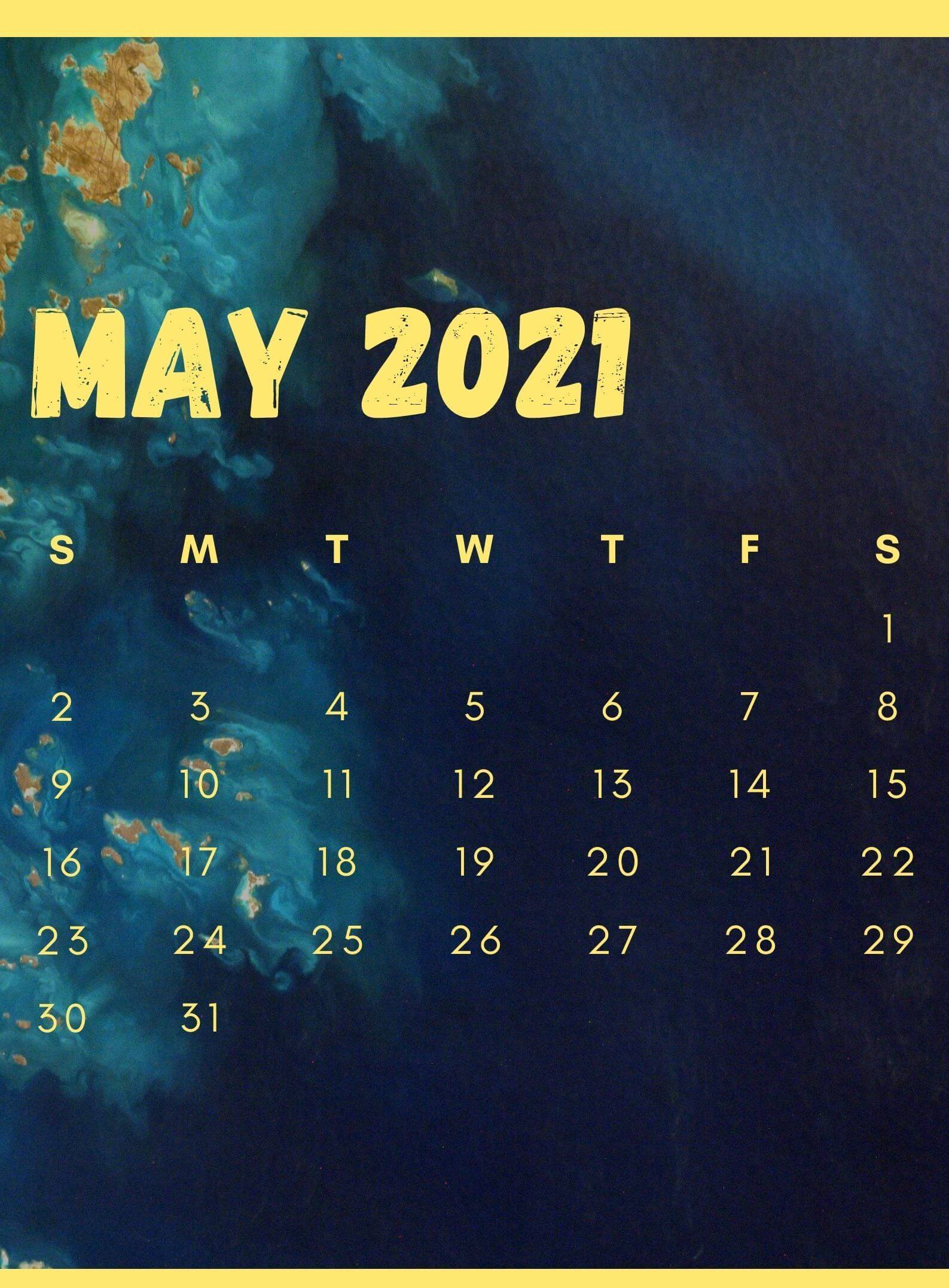 May 2021 iPhone Calendar Wallpaper