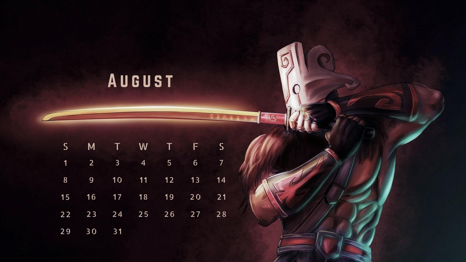 August 2021 Calendar Wallpaper for Desktop