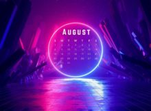 August 2021 Desktop Screensaver Calendar