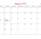 August 2021 Holidays Calendar Printable