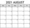 August 2021 Printable Calendar