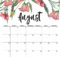 floral august 2021 calendar printable