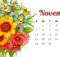 Floral November 2021 Calendar Wallpaper