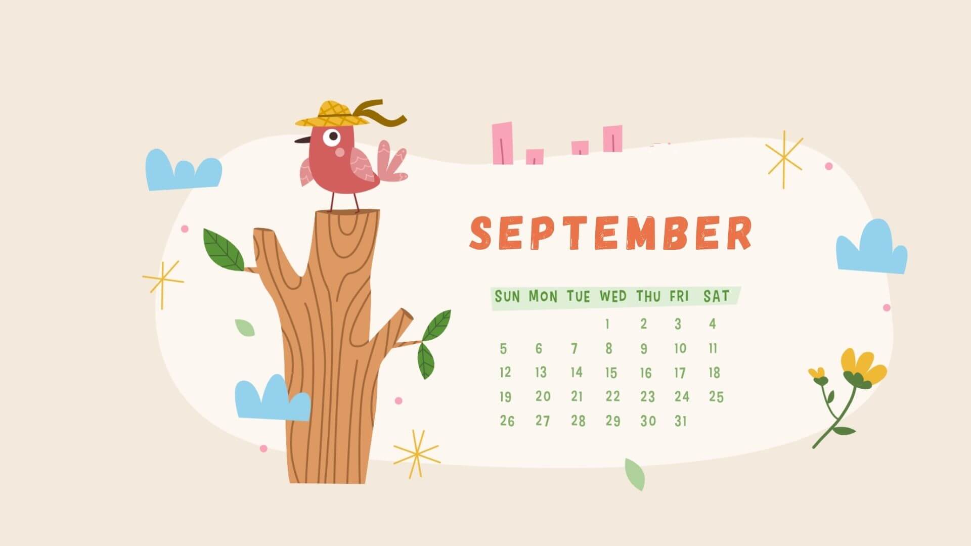 September 2021 Calendar HD Wallpaper