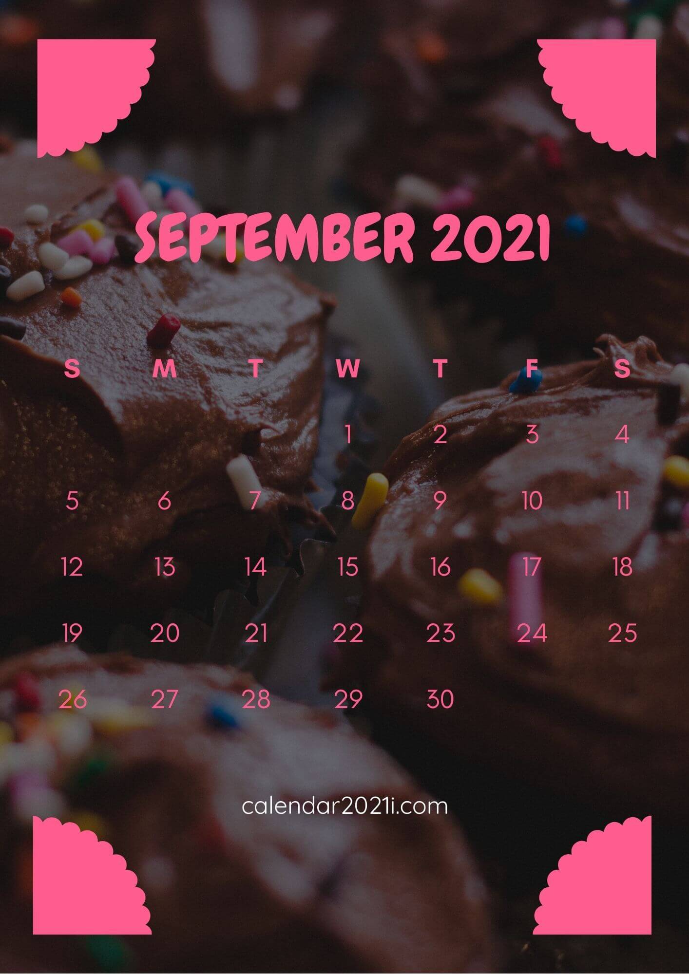 September 2021 Calendar Wallpaper for iPhone