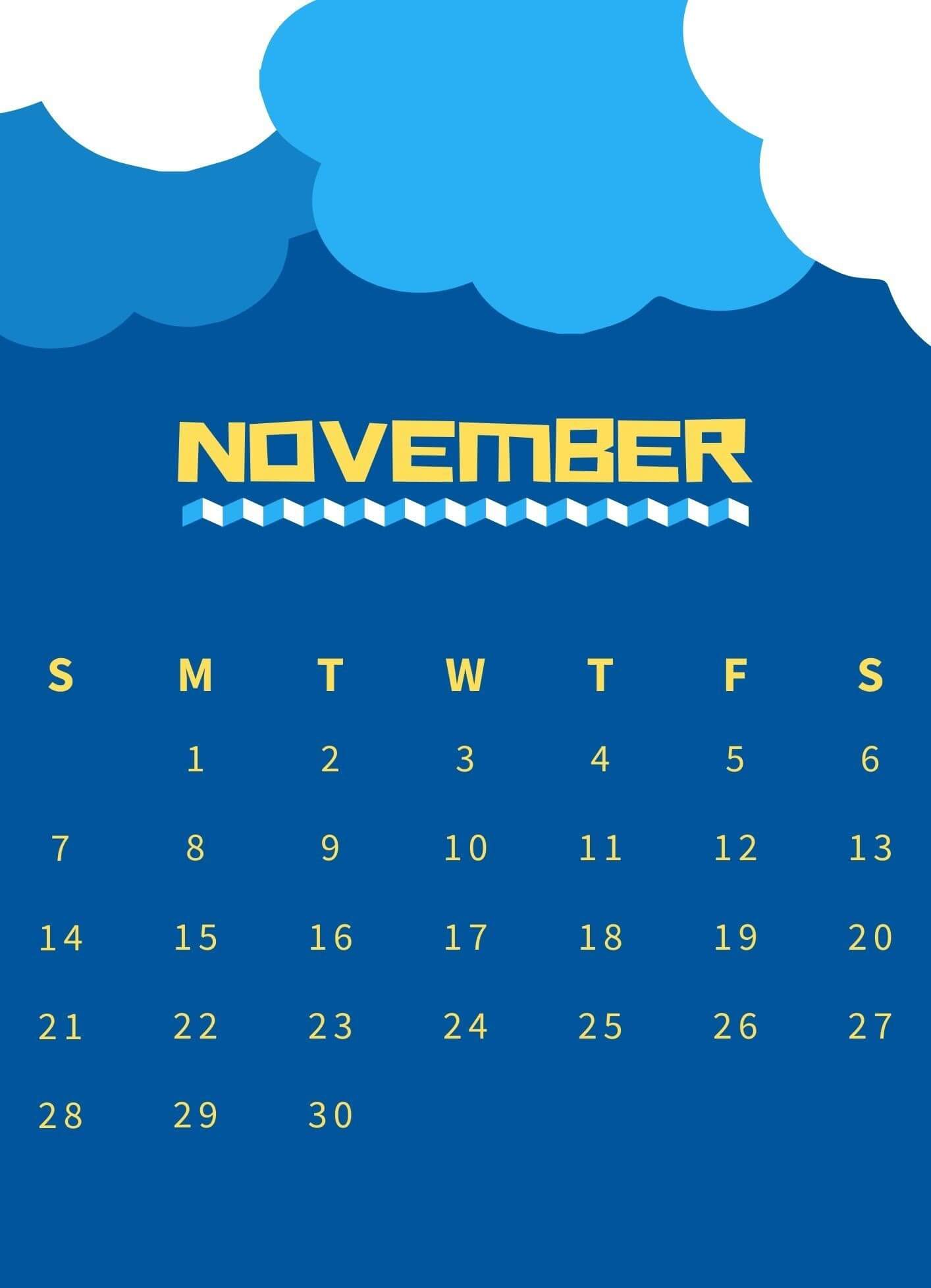November 2021 HD Calendar Wallpaper
