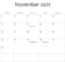 november 2021 printable Calendar with holidays