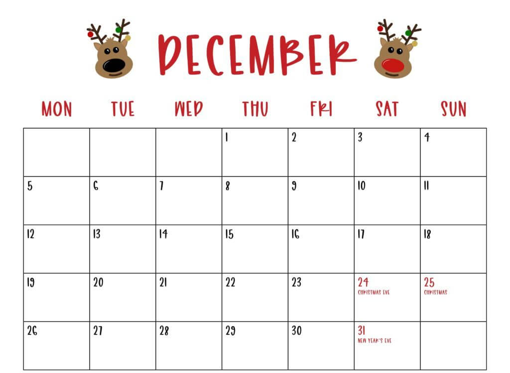 Cute December 2022 Calendar Design