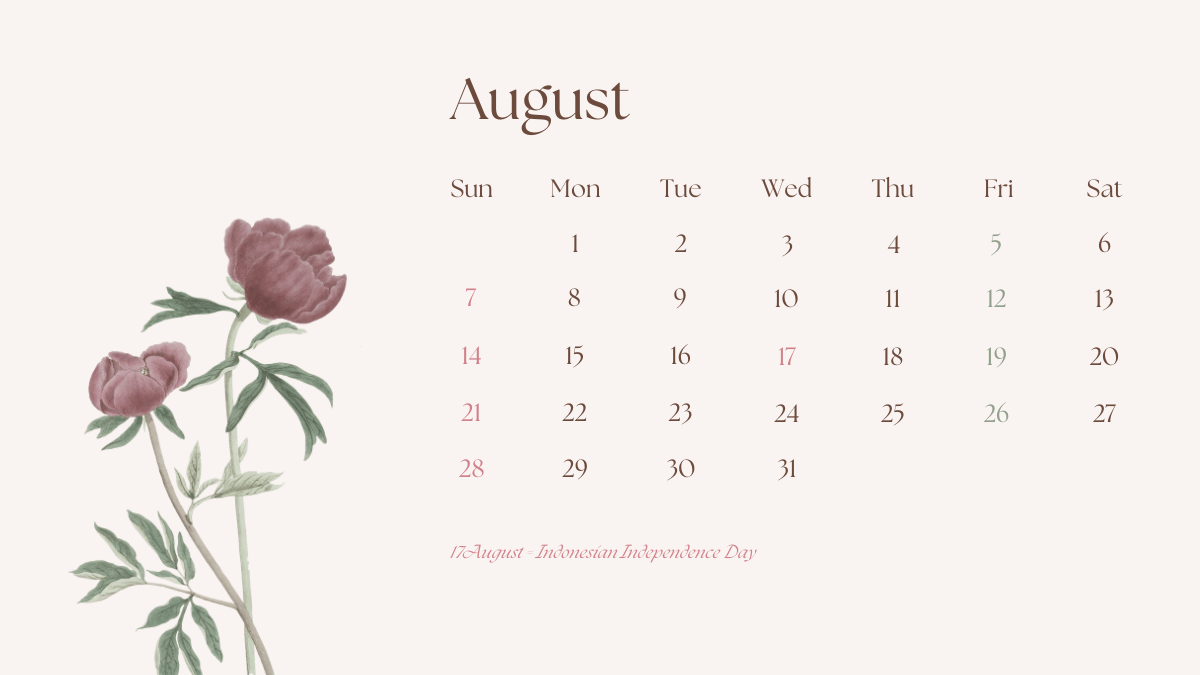 August 2022 Printable Calendar