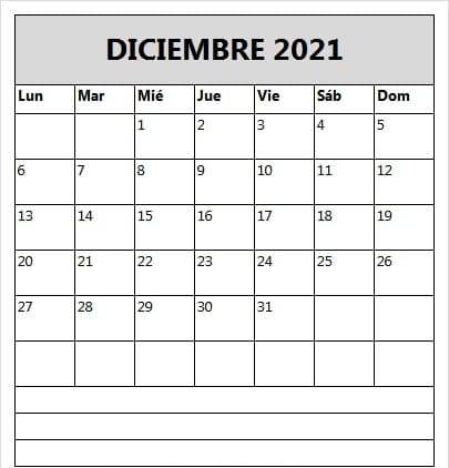 Calendario Diciembre 2021 En Colombia