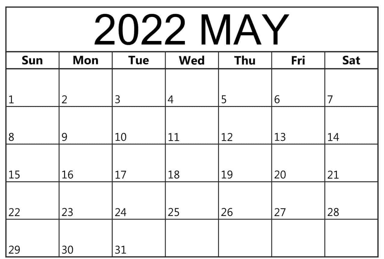 Plan Your Trip with May 2022 Calendar