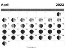 April Lunar Calendar 2023