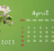Floral April 2023 Calendar
