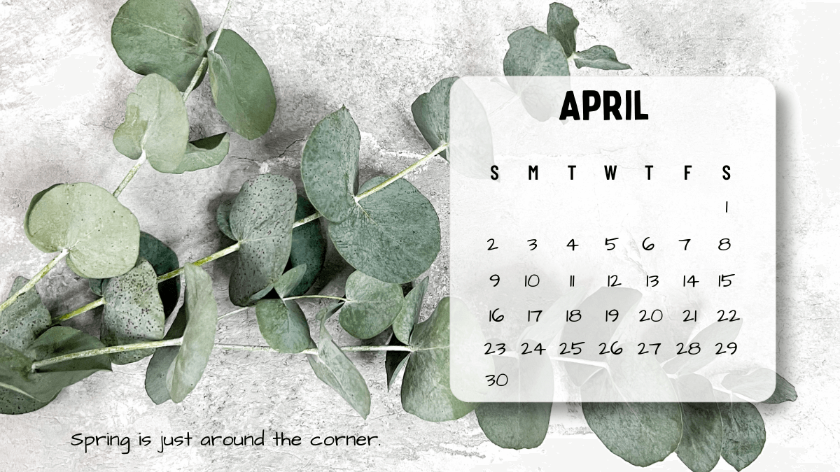Floral April 2023 Calendar Wallpaper