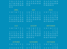Yearly 2022 Calendar Template Printable