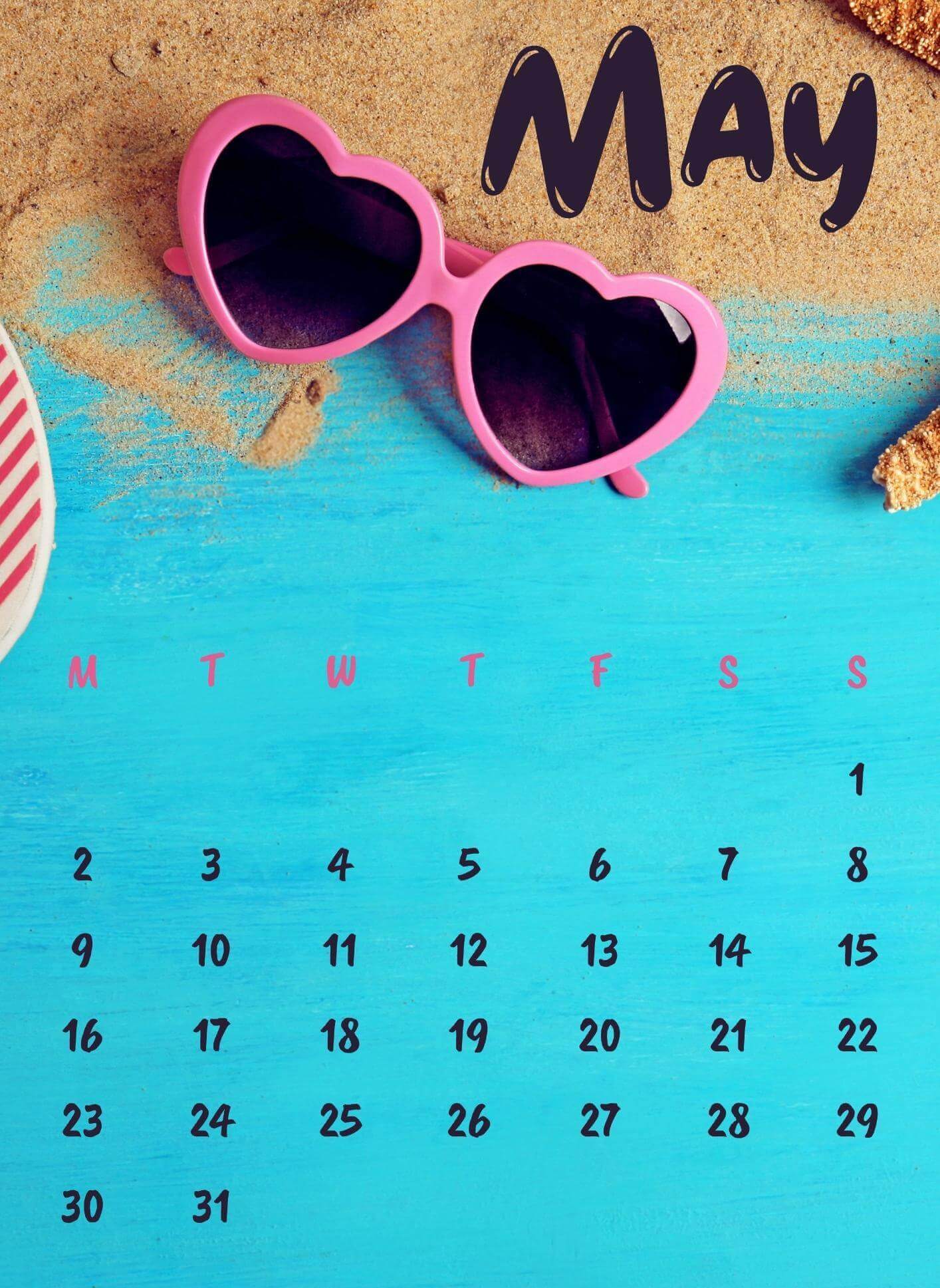 Cool May 2022 Mobile Calendar HD Wallpaper