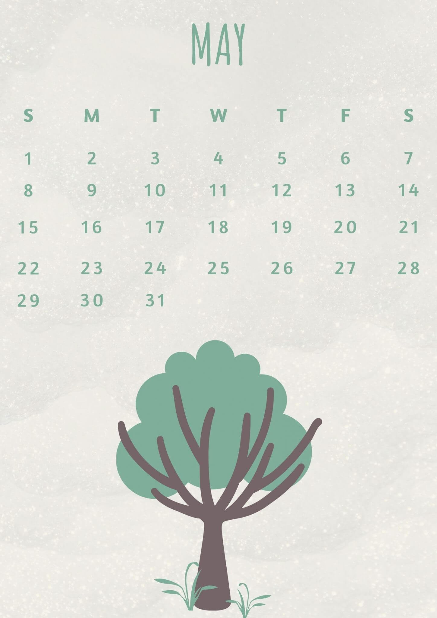 Cute May 2022 Calendar Wallpaper