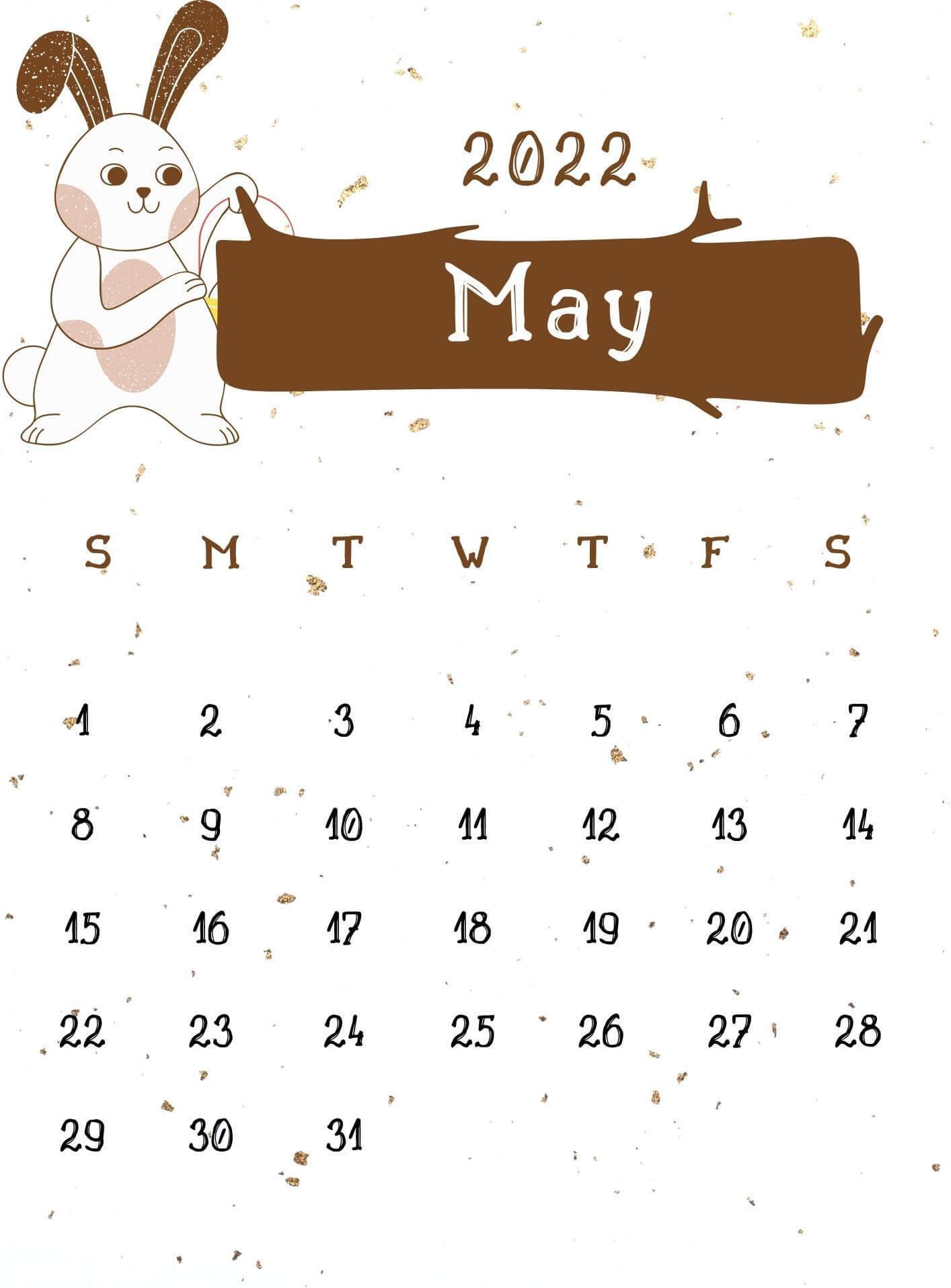 May 2022 Cute Calendar Design