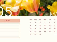 May 2022 Desktop Calendar Wallpaper