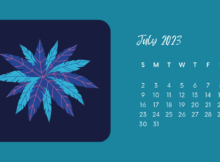 July 2023 Desktop Calendar Wallpaper