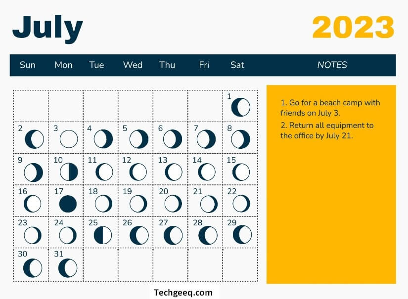 July 2023 Lunar Calendar