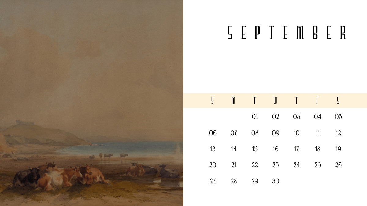 Holidays calendar template september 2022
