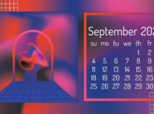 September 2022 Desktop Calendar Wallpaper