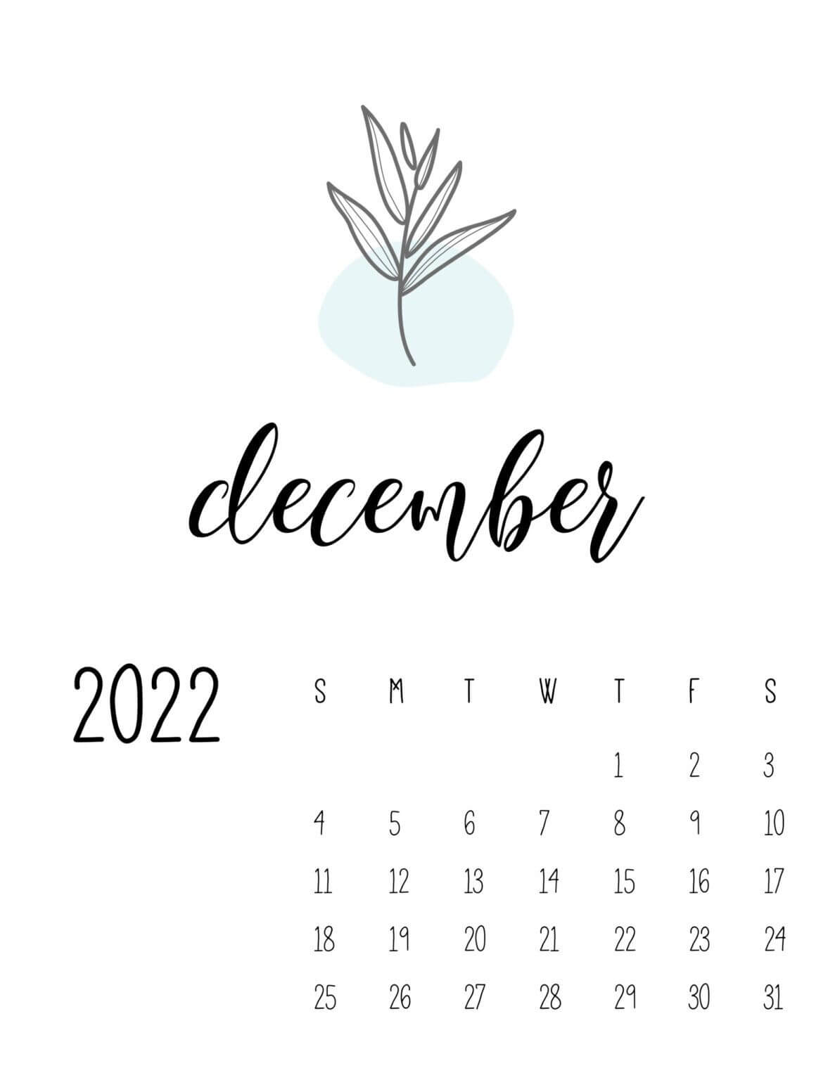 Floral December 2022 Wall Calendar
