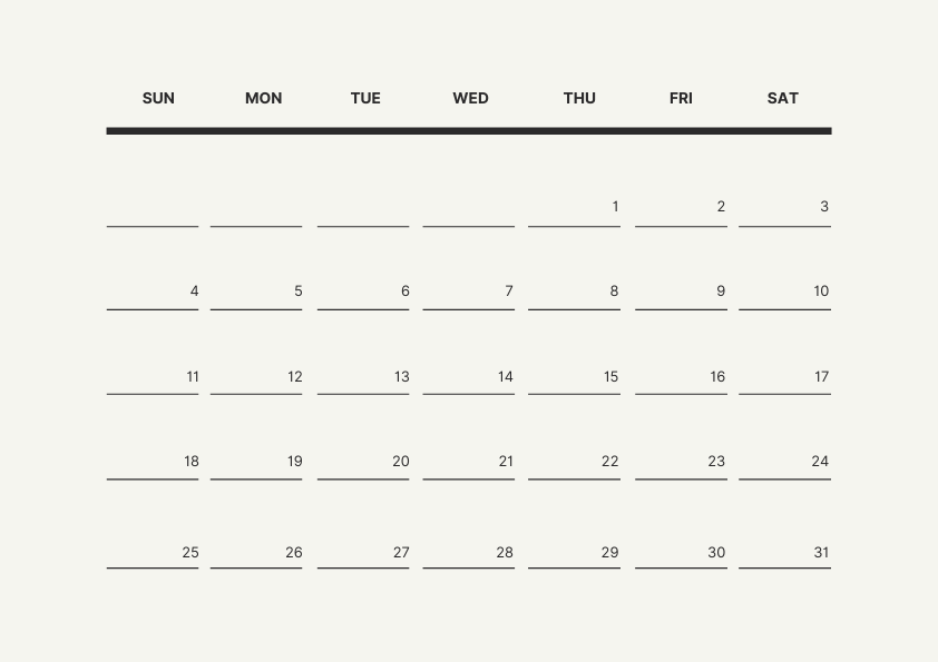 Blank Calendar For December 2022