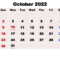 Download free october 2022 calendar USA