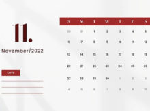 November 2022 Calendar Cute
