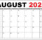 Printable August Calendar 2022 Simple